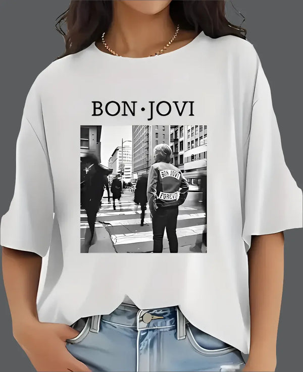 T-Shirt Jon Bon Jovi Damen Bongiovi Brand Europe